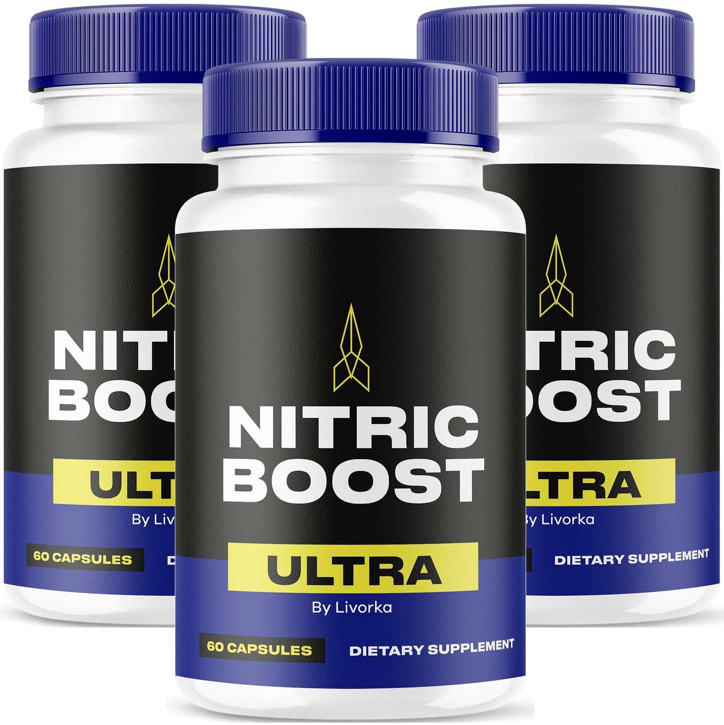 (3 Pack) Nitric Boost Ultra, Nitric Boost Ultra Powder Now in Capsules, NitricBoost Ultra Advanced Formula, Nitric Boost Ultra Max, Nitric Boost Reviews 180 Capsules for 3 Months