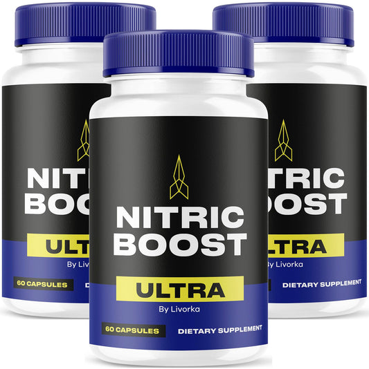 (3 Pack) Nitric Boost Ultra, Nitric Boost Ultra Powder Now in Capsules, NitricBoost Ultra Advanced Formula, Nitric Boost Ultra Max, Nitric Boost Reviews 180 Capsules for 3 Months