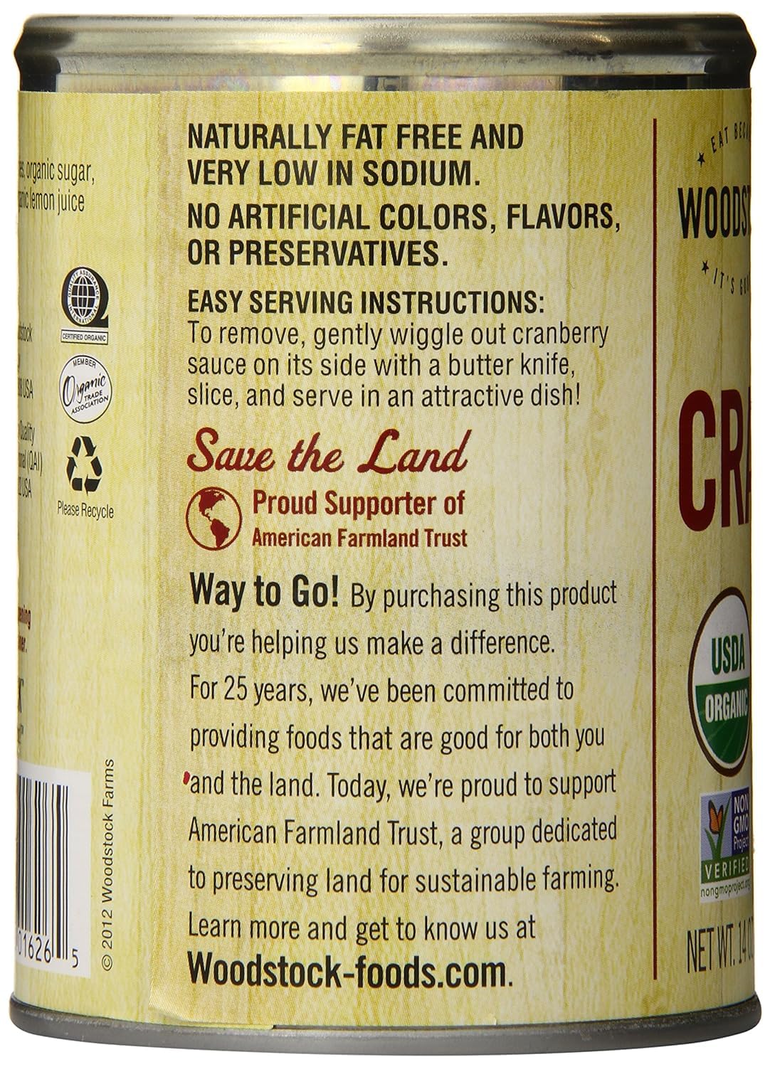 Woodstock Organic Jellied Cranberry Sauce 14 Oz Rich  Smooth Cranberry Jellied Sauce with Moofin Golden SS Spoon  Perfect for Festive Dinners Vibrant  Natural Flavor NonGMO Versatile Cranberr