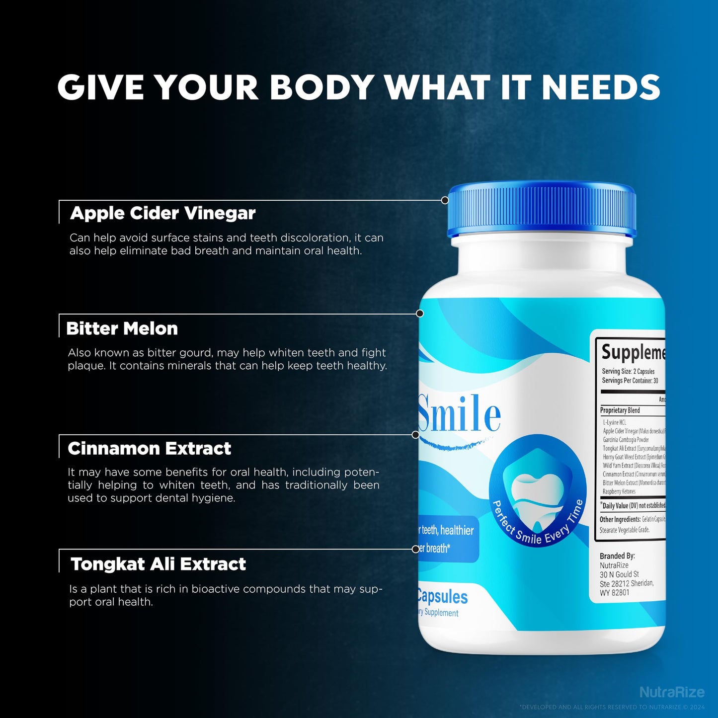 NutraRize Denta Smile Pro - Official Oral Health Formula, DentaSmile Pro Dental Health Capsules, Premium Denta Smile Pro Pills for Healthy Teeth and Gums, Oral Health Care, Reviews (60 Capsules)