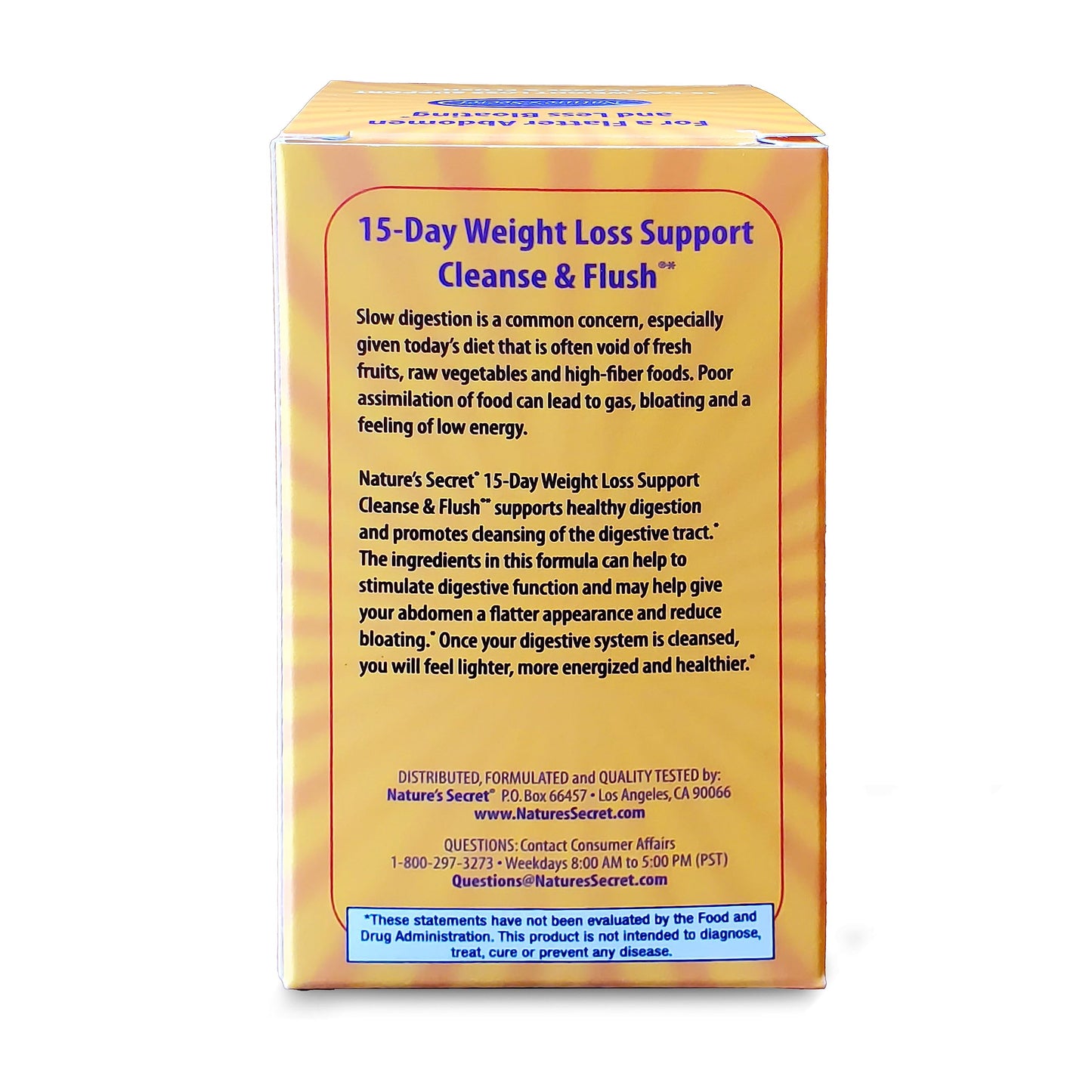Nature's Secret 15-Day Weight Loss Support & Natural Energy Boost - Cleanse & Flush Stimulates Digestion, Enhances Toxin Elimination & Reduced Bloating with Healing Herbs & Probiotics - 60 Tablets