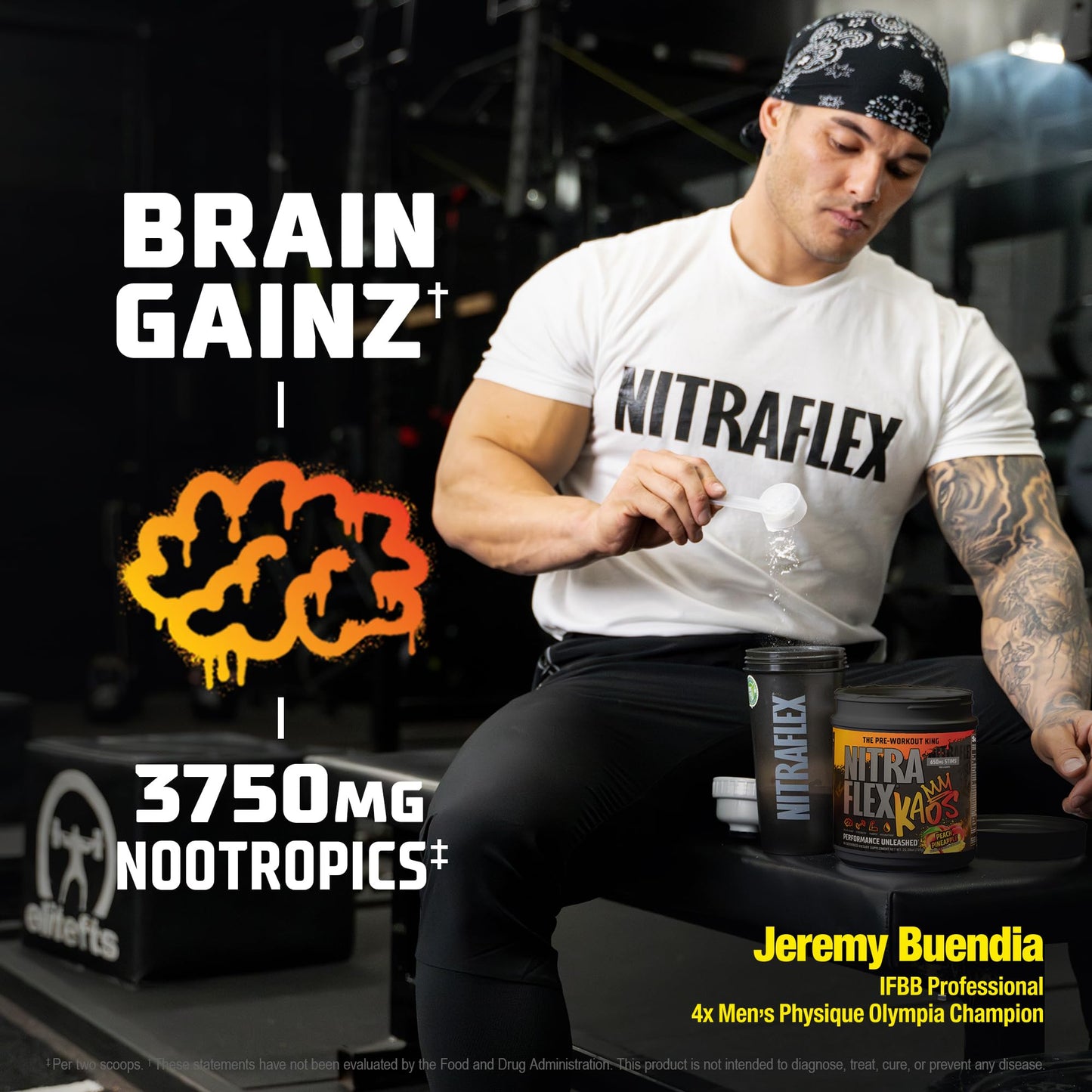 GAT SPORT Nitraflex KAOS Pre-Workout Powder (Peach Pineapple)