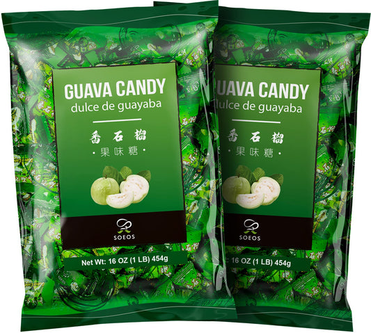 Soeos Guava Candy Classic Series Chinese Guava Hard Candy 32 oz Pack of 2
