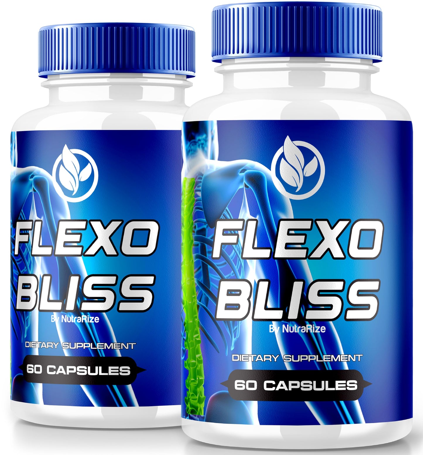 NutraRize (2 Pack) Flexo Bliss, FlexoBliss Joint Health Support, All-Natural Supplement to Support Flexibility and Full Range of Motion, Official Flexo Bliss Reviews (120 Capsules)