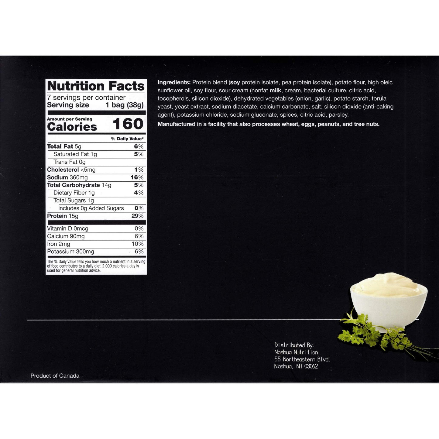 Proti-Thin High Protein Sour Cream & Fine Herb Zipper Snacks, 15g Protein, Low Calorie, Low Fat, Low Sugar, No Gluten Ingredients, Aspartame Free, Ideal Protein Compatible, 7 Count Box