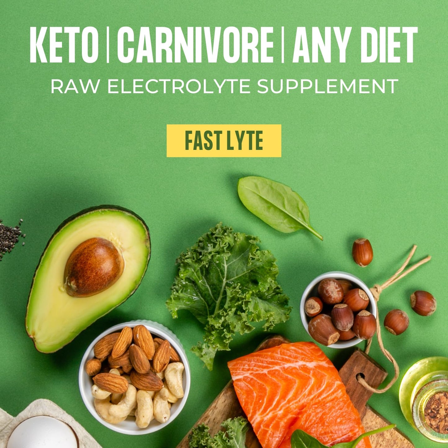 Fast Lyte Fasting Electrolyte Supplement Powder | No Sugar Unflavored Raw Electrolytes | 100% RDA Magnesium and Potassium with Trace Minerals | Carnivore & Keto Friendly | Sugar Free Fasting Salts