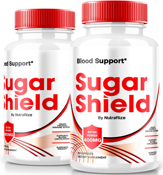 NutraRize (Pack of 2 Sugar Shield Blood Support Pills, Maximum Strength Formula, Capsules, Natural Blood Blend Complex, Reviews (120 Capsules)