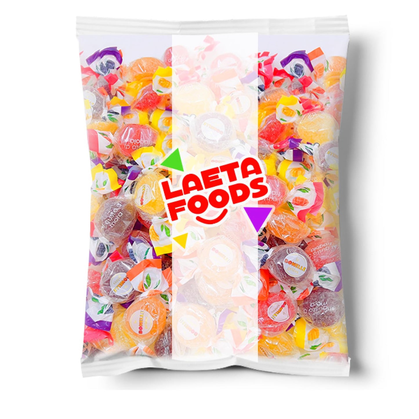 LaetaFood Bonelle Italian Fruit Jelly Candy 1 Pound Bag  Approx 60 Count