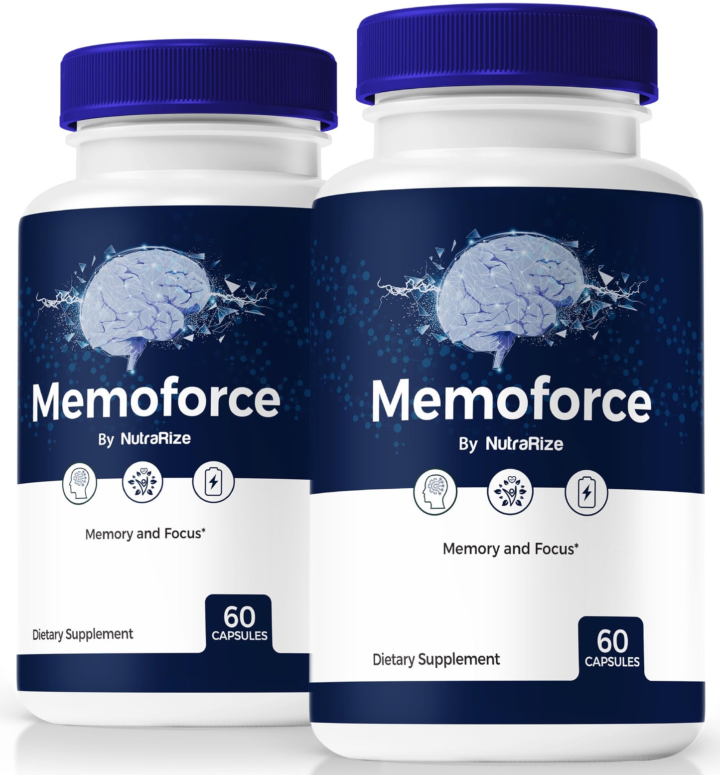 (2 Pack) Memoforce Pills, See Your Full Potential with MemoForce Brain - Supports Memory, Focus & Concentration, for Cognitive Health and Function, Official Memo Force Reviews (120 Capsules)