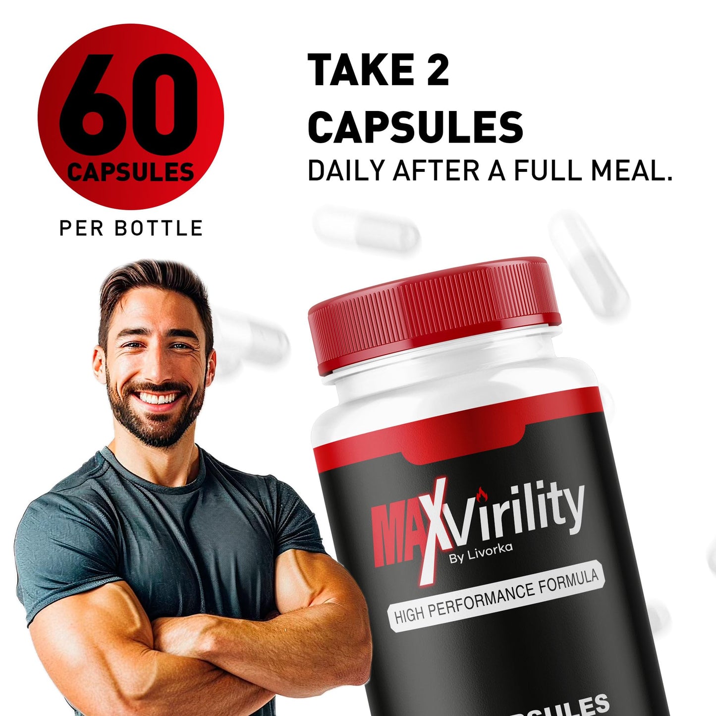 (5 Pack) Max Virility for Men, MaxVirility, Max Virility, MaxVirility for Men, MaxVirility High Performance Formula, Max Virility Capsules, Max Virility Pills for Men Supplement Reviews, 300 Capsules