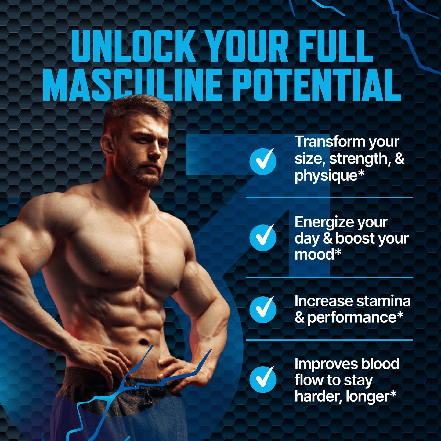 Testosterone Booster Gummies, Male Enhancing Supplement, Add 2 in” Enlargement Gummies for Men , Male Enhancement Chews Energy, Strength, Stamina, Endurance, Performance, Natural Blue Berry Chews