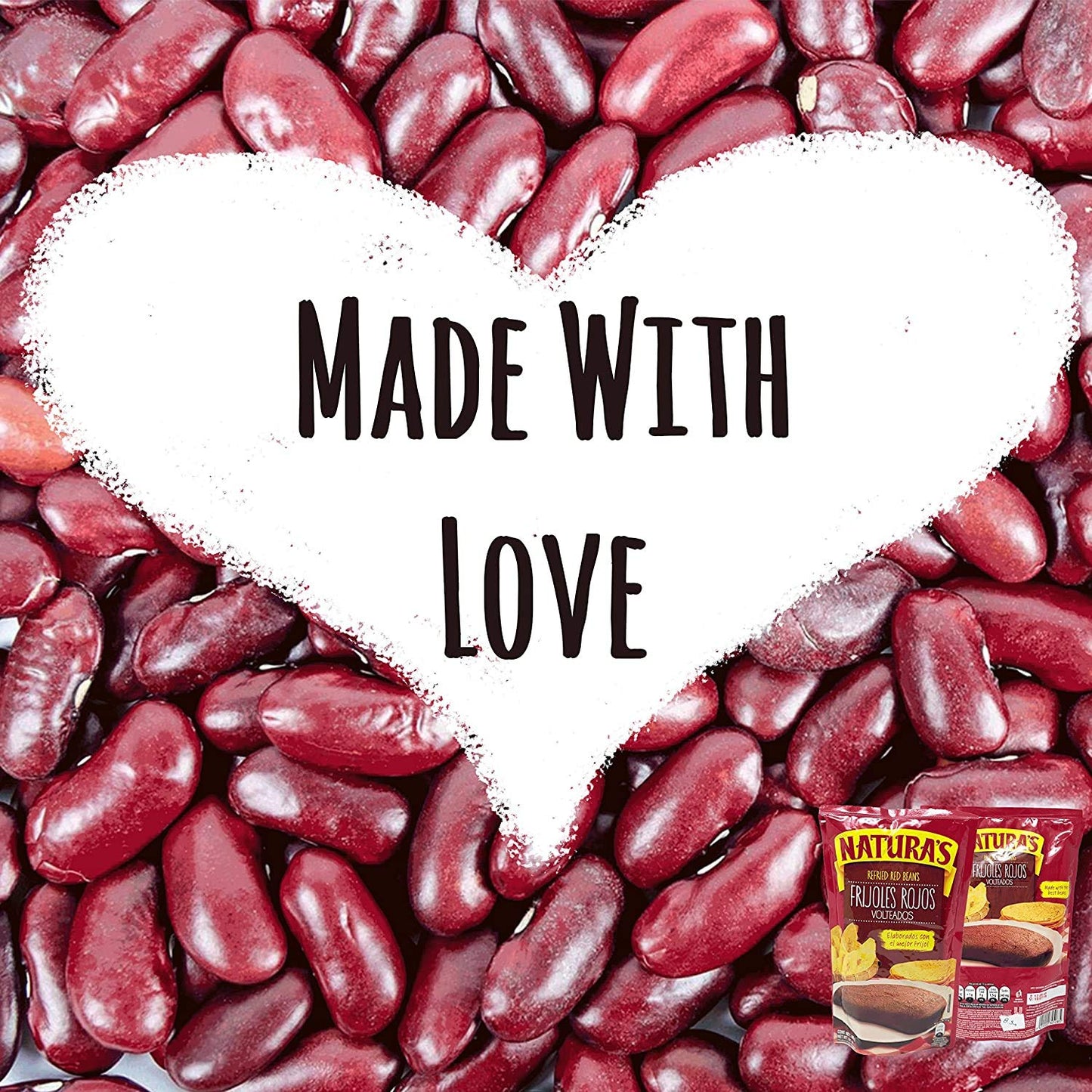 Naturas Refried Red Kidney Beans Frijoles Rojos Volteados  100 Plant Based  Ready To Serve Made With Ground Beans of BeansNo PreservativeNo Artificial Colors100 Natural 400g14 oz 3 pack