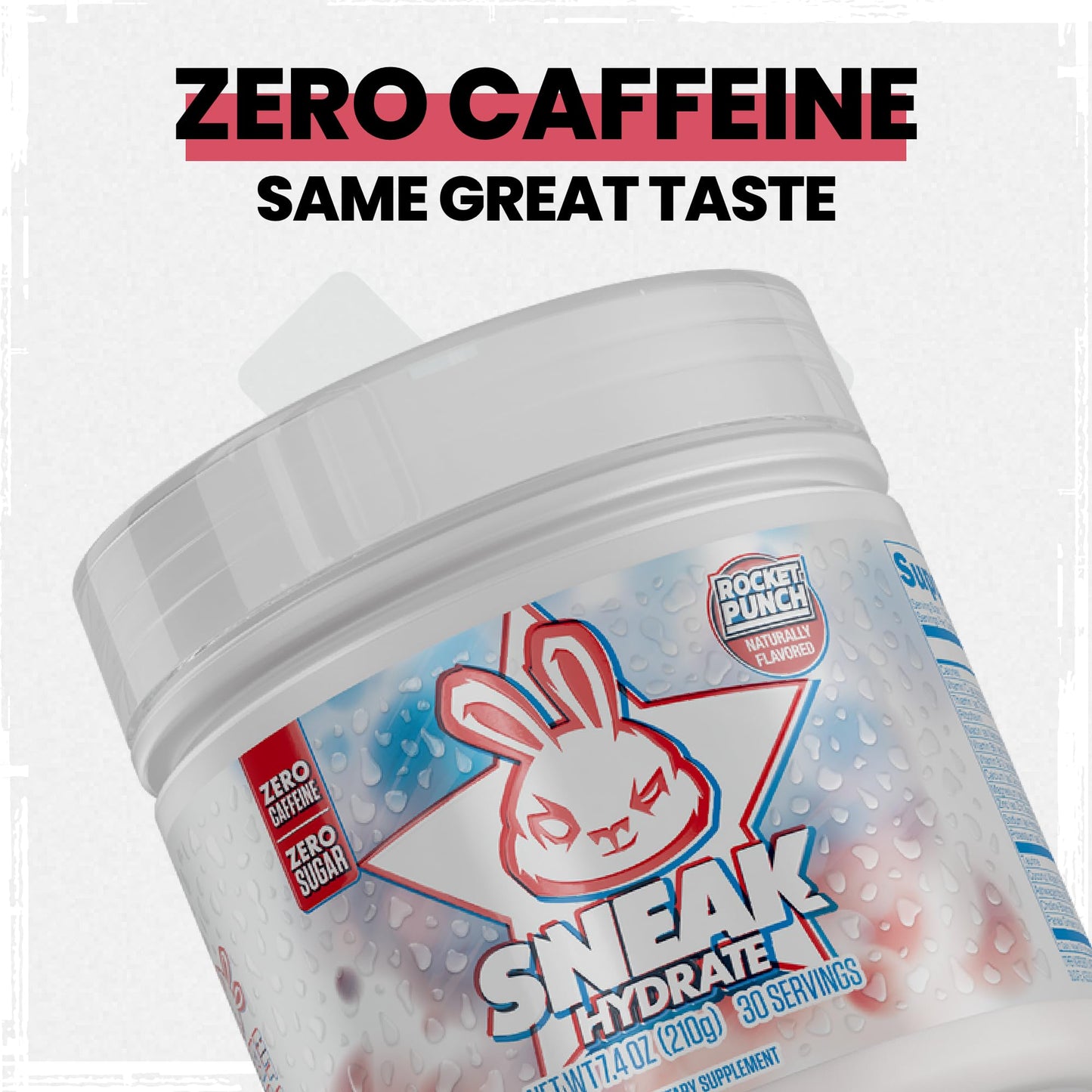 SNEAK  Rocket Punch Hydrate  Zero Caffeine Zero Sugar Natural Flavours  Colours Ashwagandha KSM66 Coconut Water  30 Servings