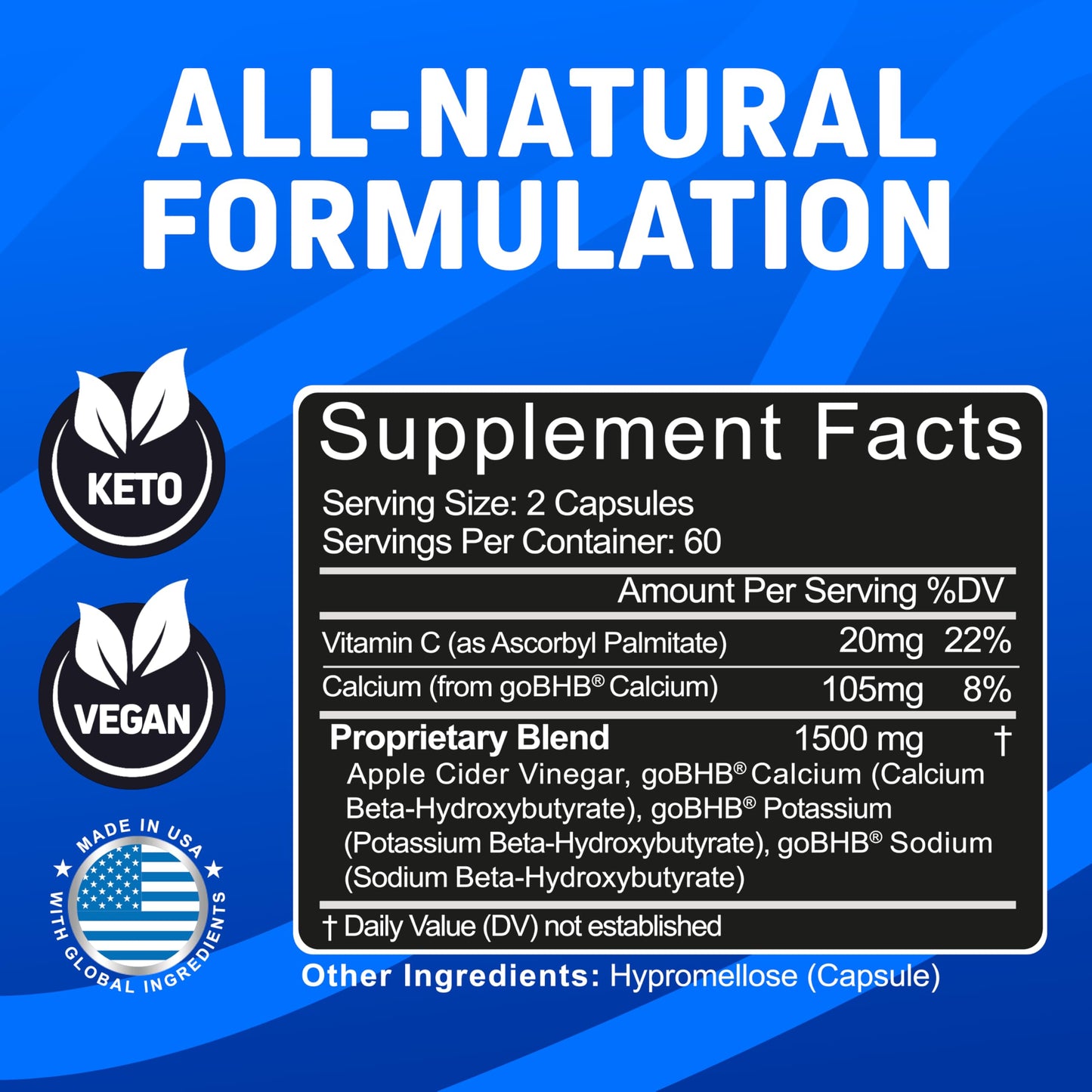 Herbtonics GLP-1 Weight Loss Supplement - Appetite Suppressant Apple Cider Vinegar Capsules - Weight Loss Pills for Women & Men - Fat Burner & Metabolism Support | 120 Keto ACV Capsules