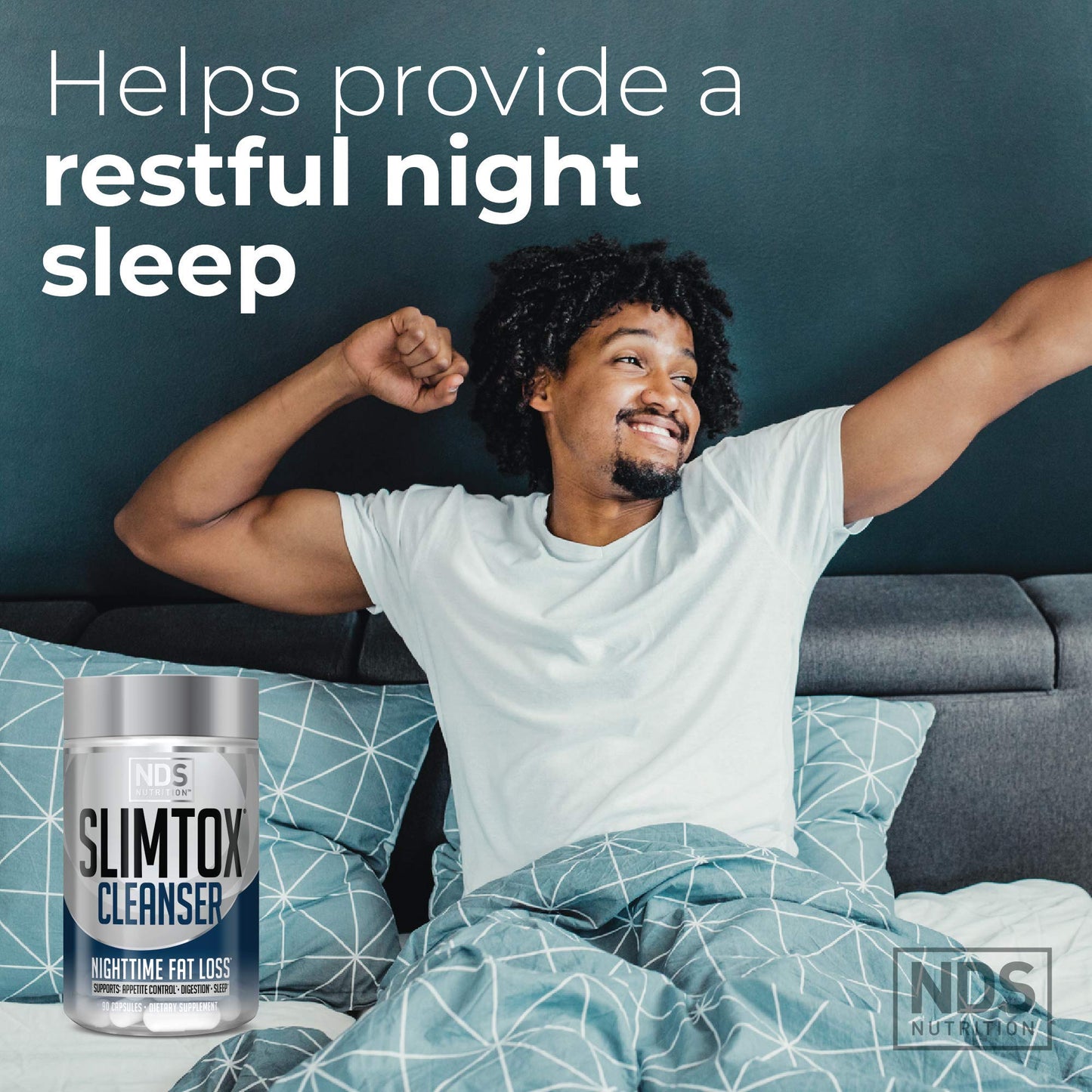 Slim-Tox NDS Nutrition Maximum Fat Loss Support Through Appetite Control, Restful Sleep, Digestive Health - CLA, Chamomile, Safflower Oil - Stimulant Free Dietary Supplement - 90 Capsules …