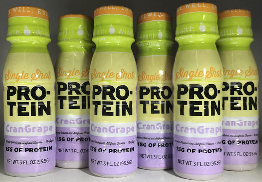 Single Shot Protein - 15g of Protein 6 pack (CranGrape)