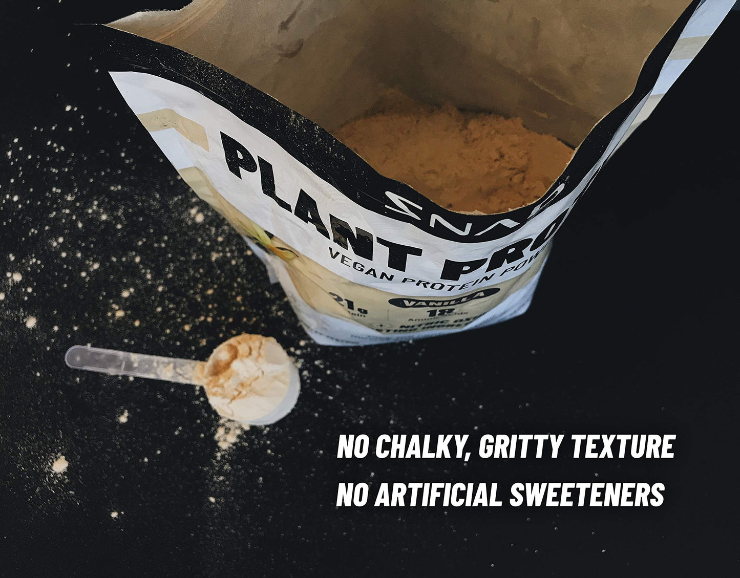 Snap Supplements Organic Plant Based Vegan Protein Powder Nitric Oxide Boosting Protein Powder, BCAA Amino Acid for Muscle Growth, Performance & Recovery - 30 Servings (Banana)