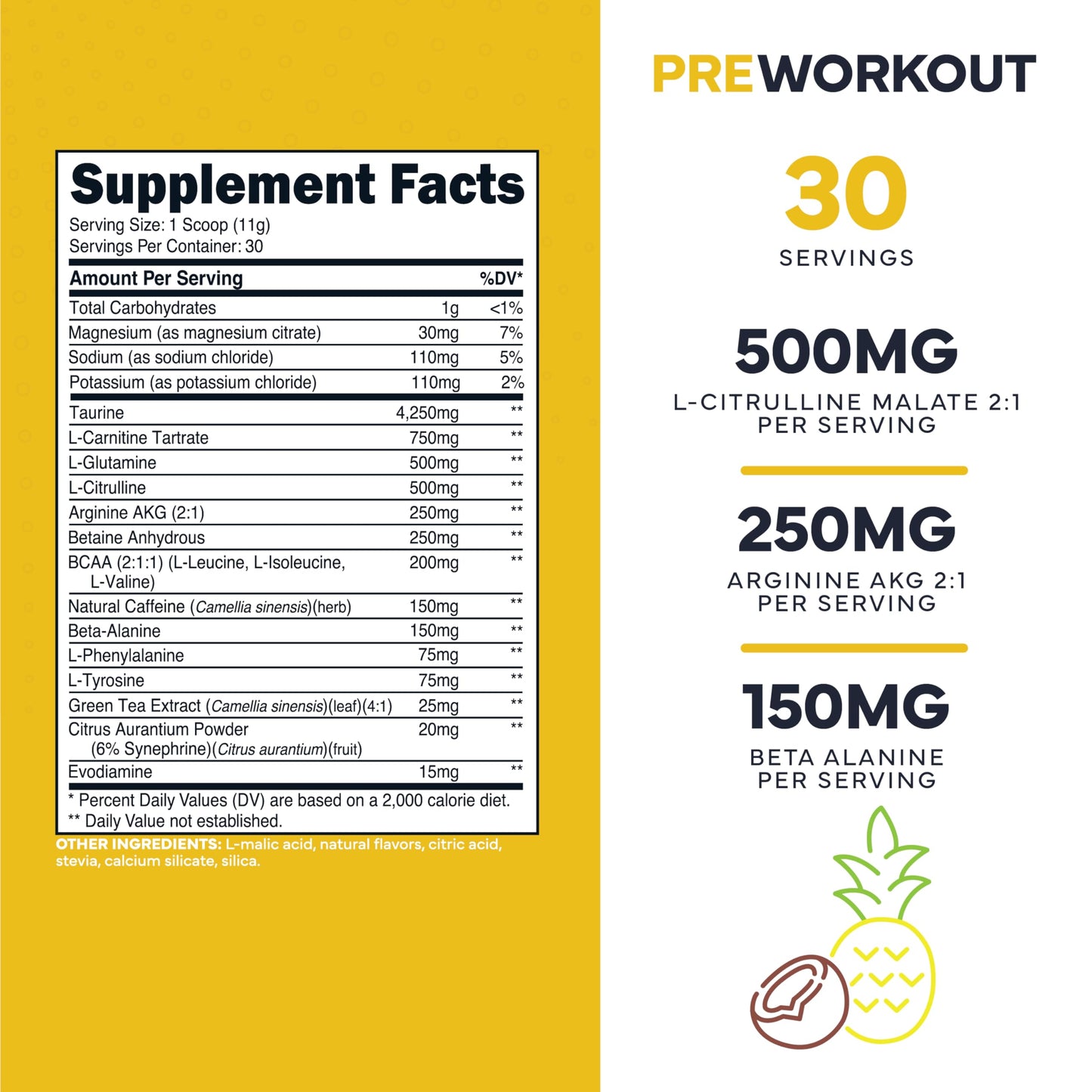 Type Zero Amino Burn Vegan BCAAs + Pre-Workout (Pina Colada Flavored)