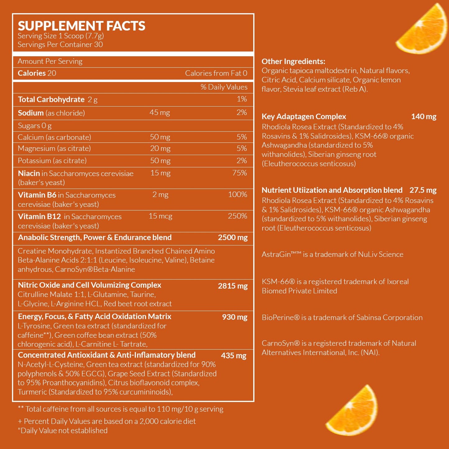 EnergyFirst Prefuel Vegan Pre-Workout Powder, Zero Sugar, All-Natural Energizer with Immune Support Orange Flavor, 30 Servings for Maximum Workout Performance