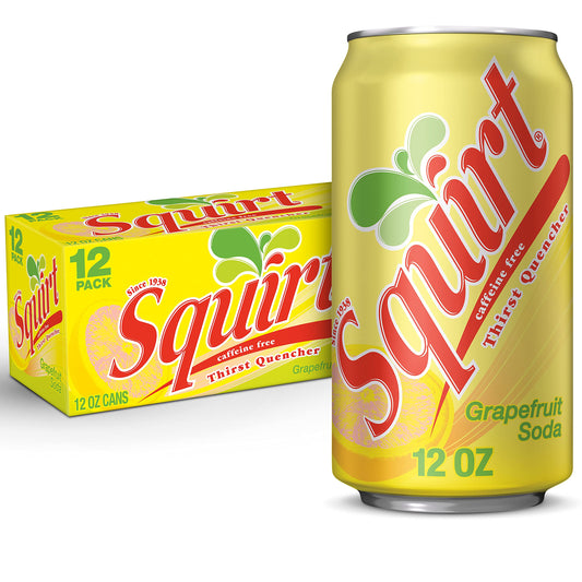 Squirt Citrus Soda 12 fl oz cans Pack of 12