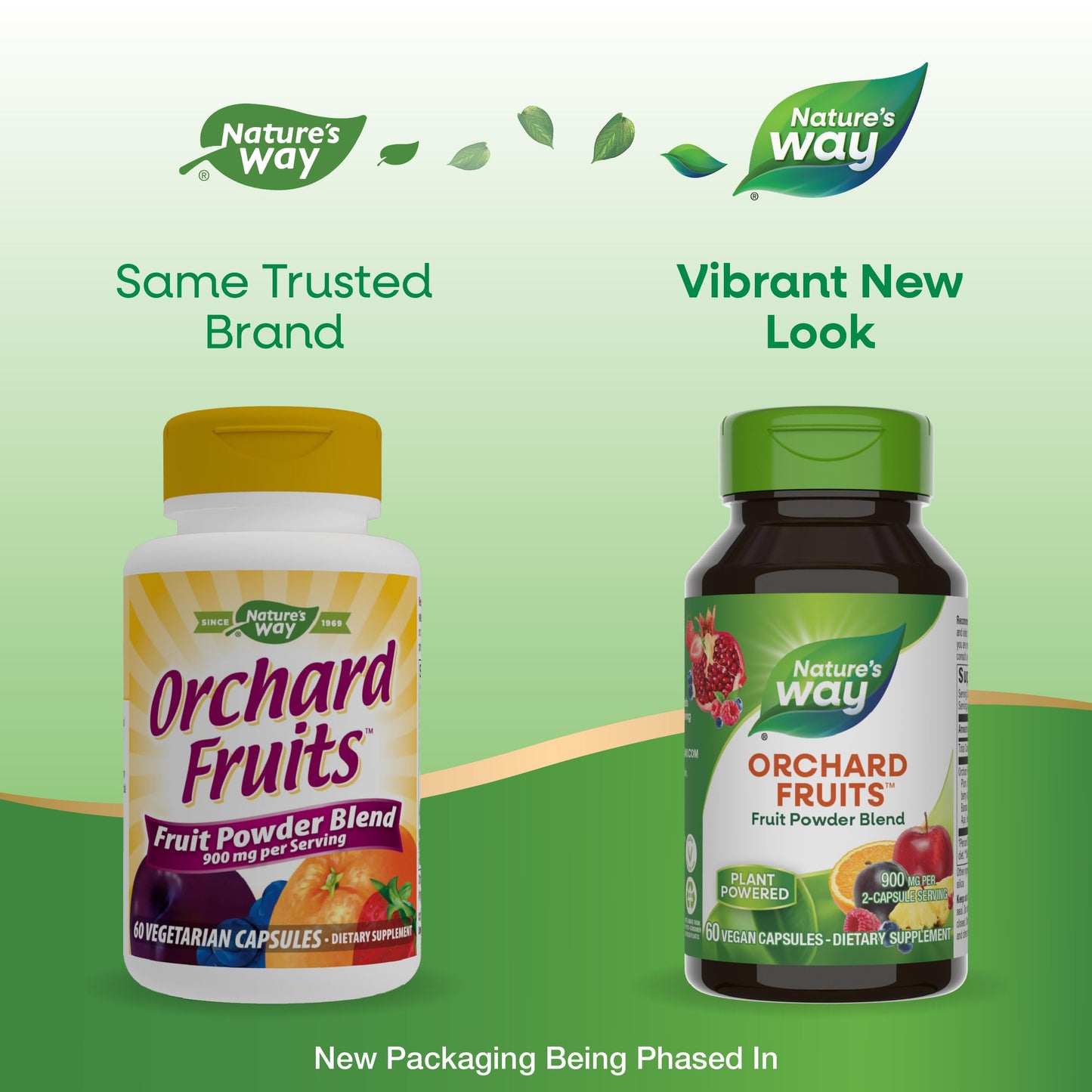 Nature's Way Orchard Fruits, Fruit Powder Blend, Contains 12 Different Fruits, 900mg Per 2-Capsule Serving, 60 Capsules (Packaging May Vary)