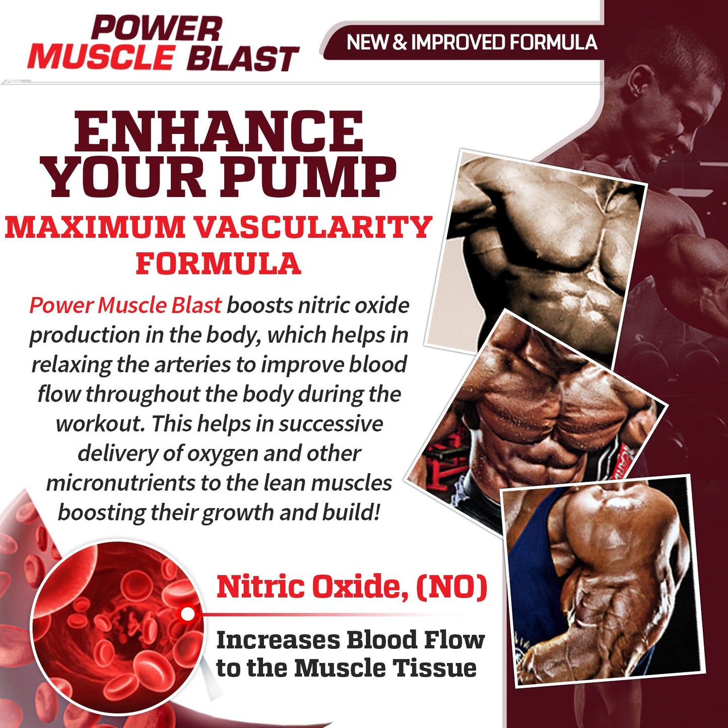 Power Muscle Blast- Max Strength- Advanced Muscle Growth Blend- Helps Increase Performance- Supports Muscle Growth- Helps Boost Endurance