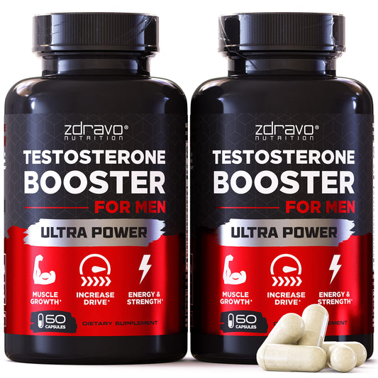 Testosterone Booster - Testosterone Supplement for Men - Workout Supplement for Muscle Growth, Libido, Stamina, Strength, Endurance - Male Enhancing Supplement Pills - Men's Test Booster - Tongkat Ali