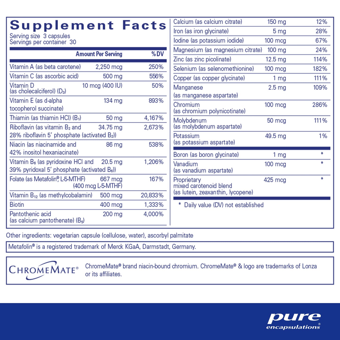 Pure Encapsulations Nutrient 950 | Multivitamin Mineral Supplement to Support Physiological Functions and a Healthy Lifestyle* | 90 Capsules