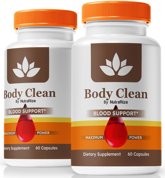 NutraRize (2 Pack) Body Clean Pills - Official BodyClean Capsules, Supports Body Detox, Health, and Overall Circulation, All Natural Ingredients, Body Cleanse Glyco Optimizer Complex (120 Capsules)