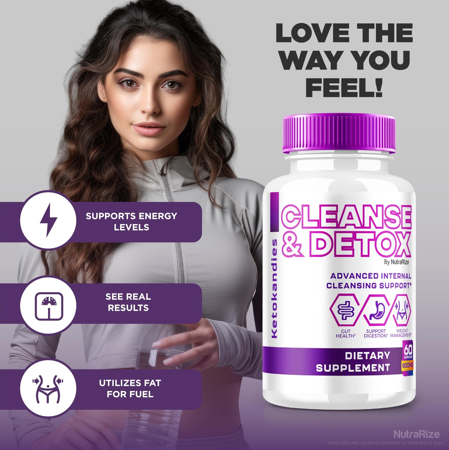 (2 Pack) Ketokandies Cleanse & Detox Capsules, Advanced Internal Cleansing Support for Healthy Weight Loss, All-Natural Formula for Cleanse and Detox, Keto Kandies Pastillas Reviews (120 Capsules)