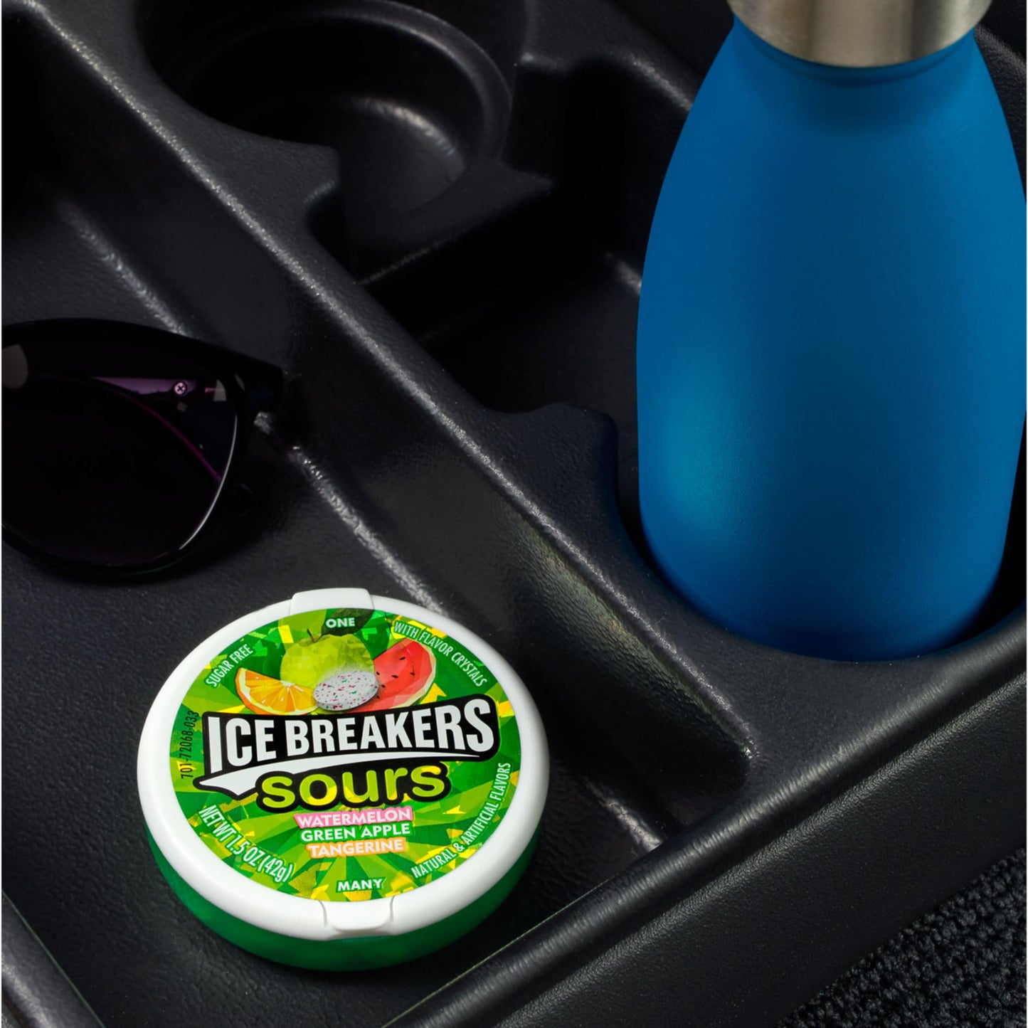 ICE BREAKERS Sours Assorted Fruit Flavored Sugar Free Mints Tins 15 oz 8 Count