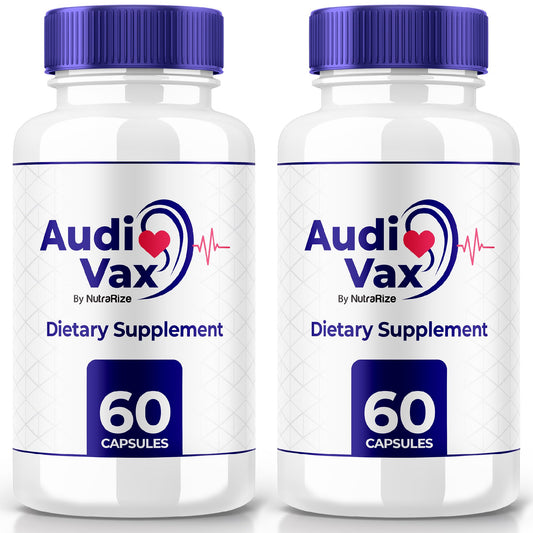 (2 Pack) Audivax - Audi Vax Advanced Max Ear Support, Natural Formula to Promote Inner Ear Health, Audi Vax Maximum Strength for Hearing Health, Official Auditory Pills, Audivax Reviews (120 Capsules)