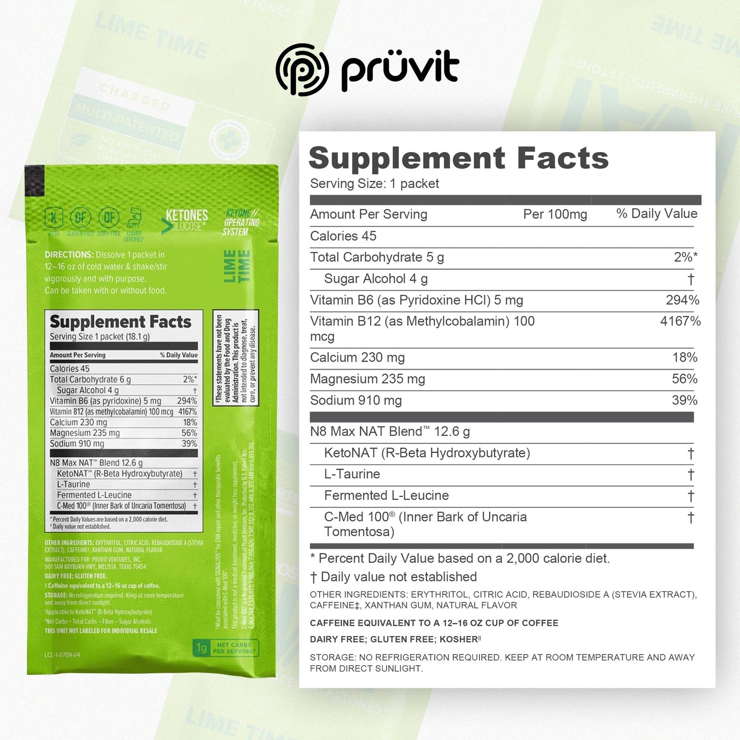 OS NAT Lime Time - Charged - Supplement for Men and Women (20 Count)