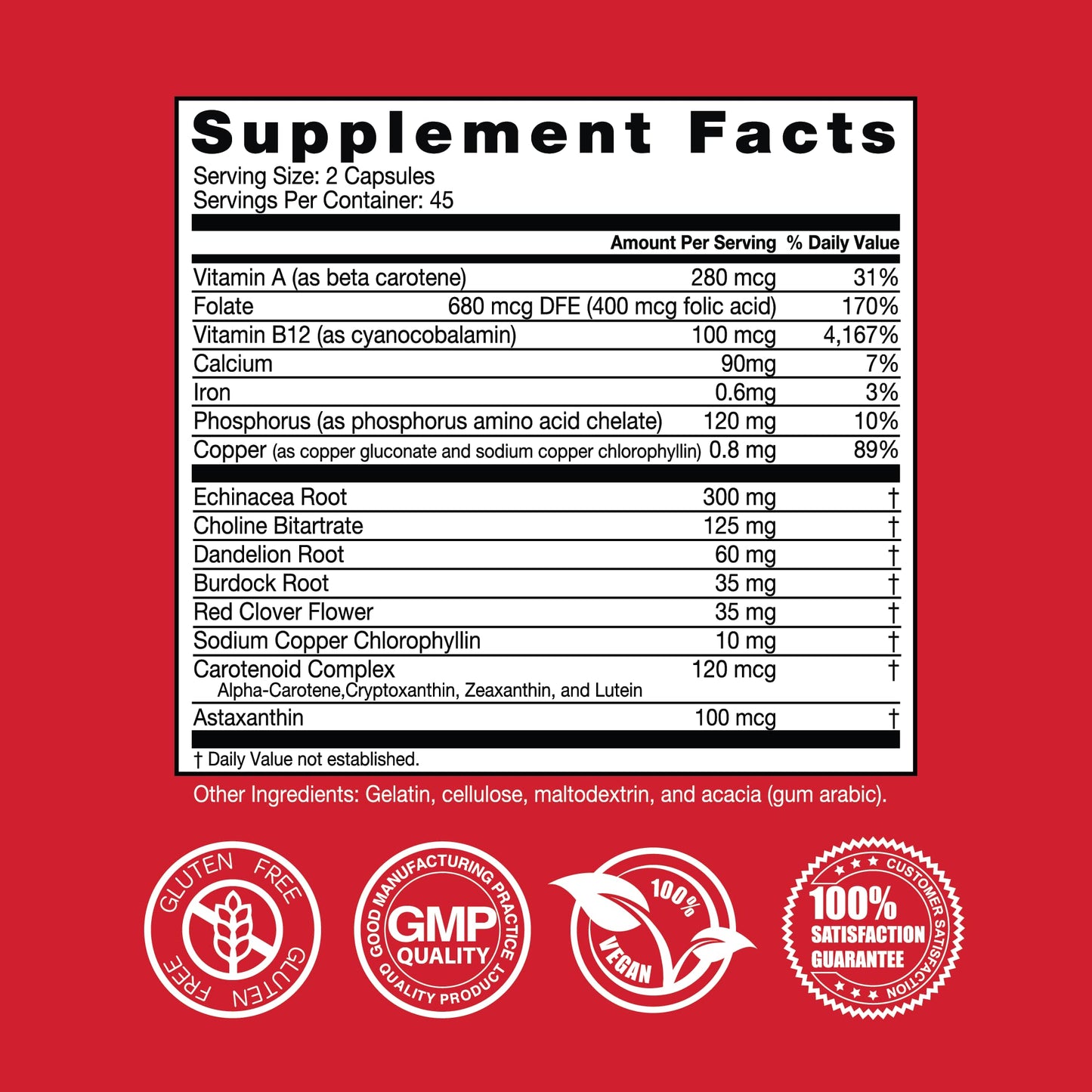 Health Plus Blood Cleanse - Dietary Supplement - Gluten Free, Natural Herbal ingredients (90 Capsules, 45 Servings)
