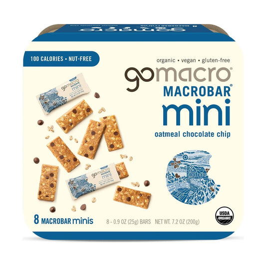 GOMACRO Organic Oatmeal Choc Chip Macrobar Minis 8 Count 72 OZ