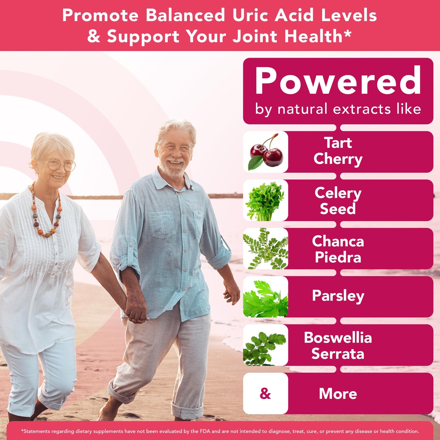 GOJOY NATURALS Uric Acid Support Formula for Adults - Tart Cherry Gummies with Celery Seed Extract - for Men and Women's Joints Kidneys and More - Soy & Sugar Free