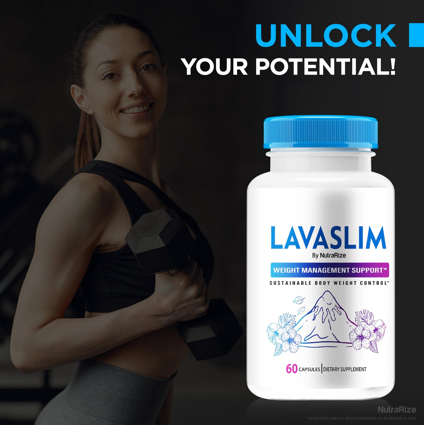 (2 Pack) LavaSlim Capsules - LavaSlim Dietary Supplement for Advanced Weight Health, LavaSlim Aravida Nutrition, Maximum Strength All-Natural Pills for Targeting Belly Fat, Lava Slim (120 Capsules)