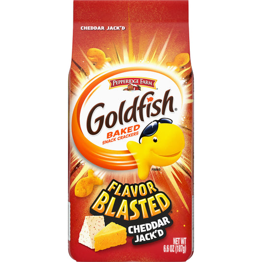 Goldfish Flavor Blasted Cheddar Jackd Crackers Snack Crackers 66 oz bag