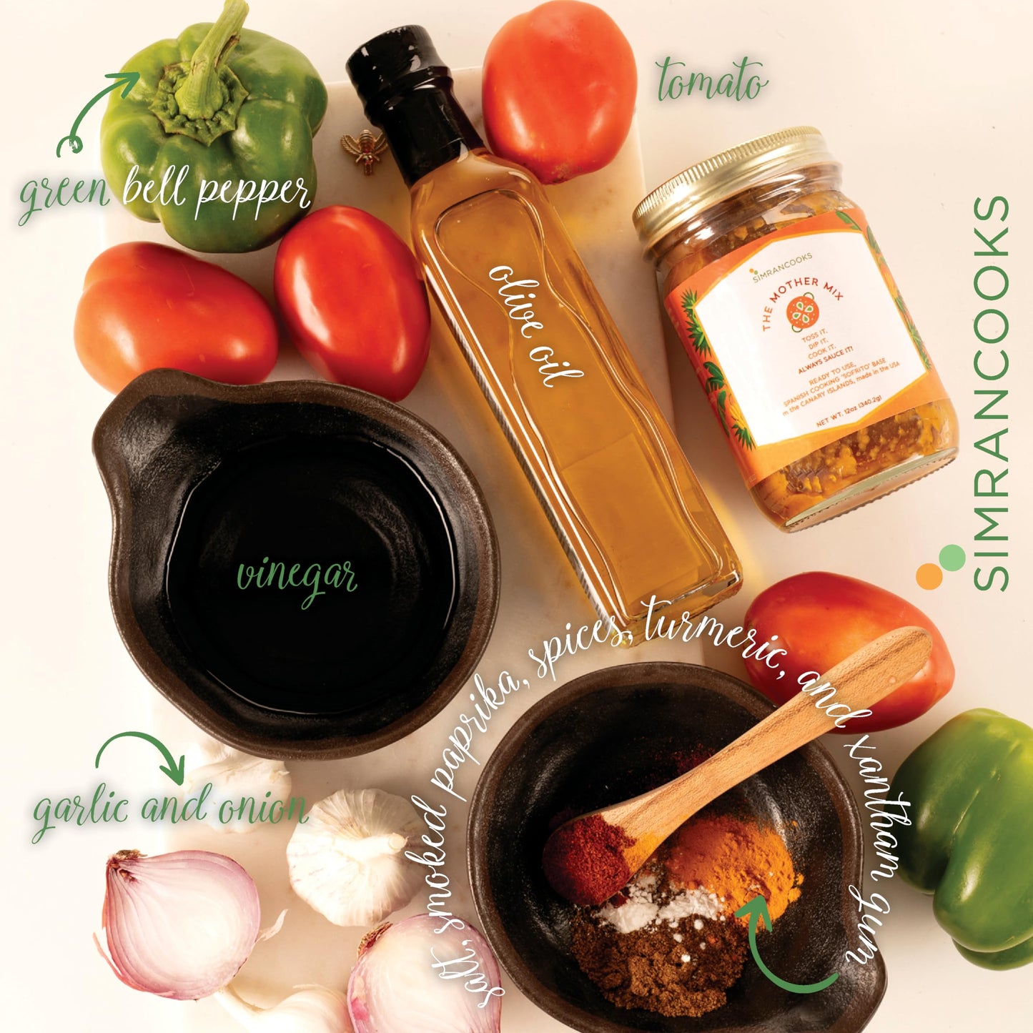 Simrancooks The Mother Mix Spanish Sofrito Cooking Base  Ready to Eat Vegetable Base For Paella Recipe Base for Meat Vegetables  Seafood Mix  From Canary Islands Spain 12oz  Made in USA
