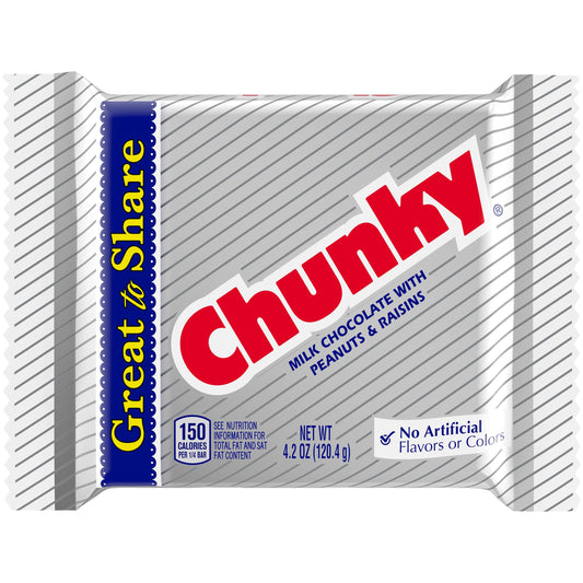 Chunky Giant Milk Chocolate Candy Bar 12 Count Bulk Individually Wrapped Ferrero Candy 42 oz