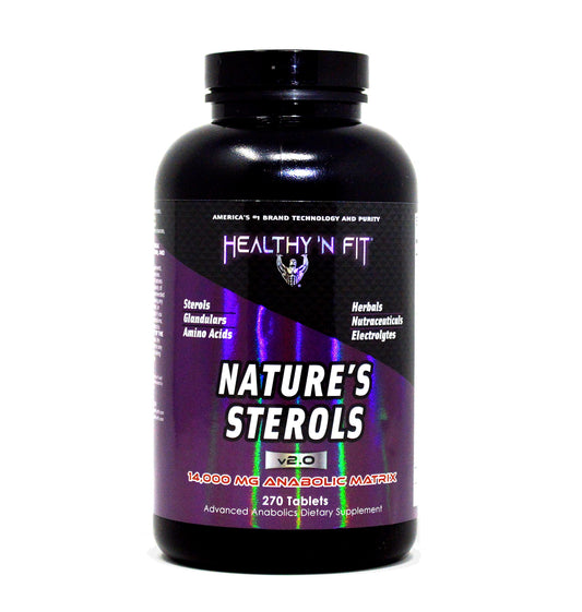 Healthy 'N Fit Nature’S STEROLS: 270 tab - Anabolics Matrix with Steroidals, Amino Acids, Nutraceuticals, Glandulars, Stim-Free Energy and Electrolytes.