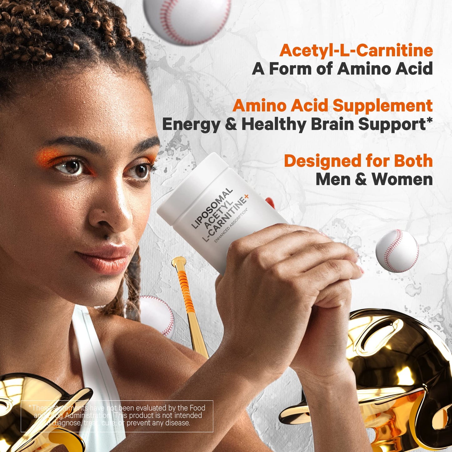 Codeage Liposomal Acetyl-L-Carnitine+ Supplement - 500 mg Acetyl-L-Carnitine per Serving - 3-Month Supply, Liposomal Delivery - Alcar Supplement - L-Carnitine - Non-GMO, Gluten-Free, 90 Capsules