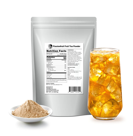 J Way Passionfruit Milk Tea 22 Lb 1 Count Powdered Instant Milk Tea Drink Mix Serve Hot or Cold Makes Blended Frappe Drinks