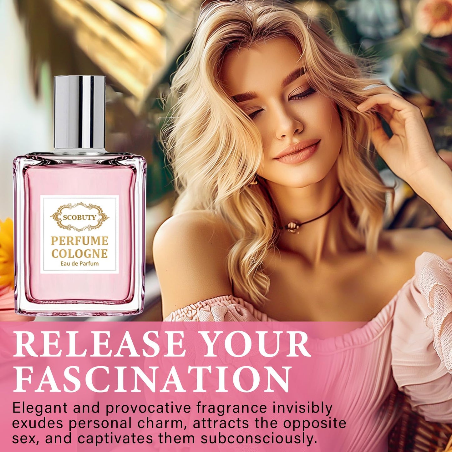 SCOBUTY Pheromones Perfumes for Women, Pheromone Cologne for Women, Long Lasting Roll on Pheromone Perfume to Attract Men, Long Lasting-20ml