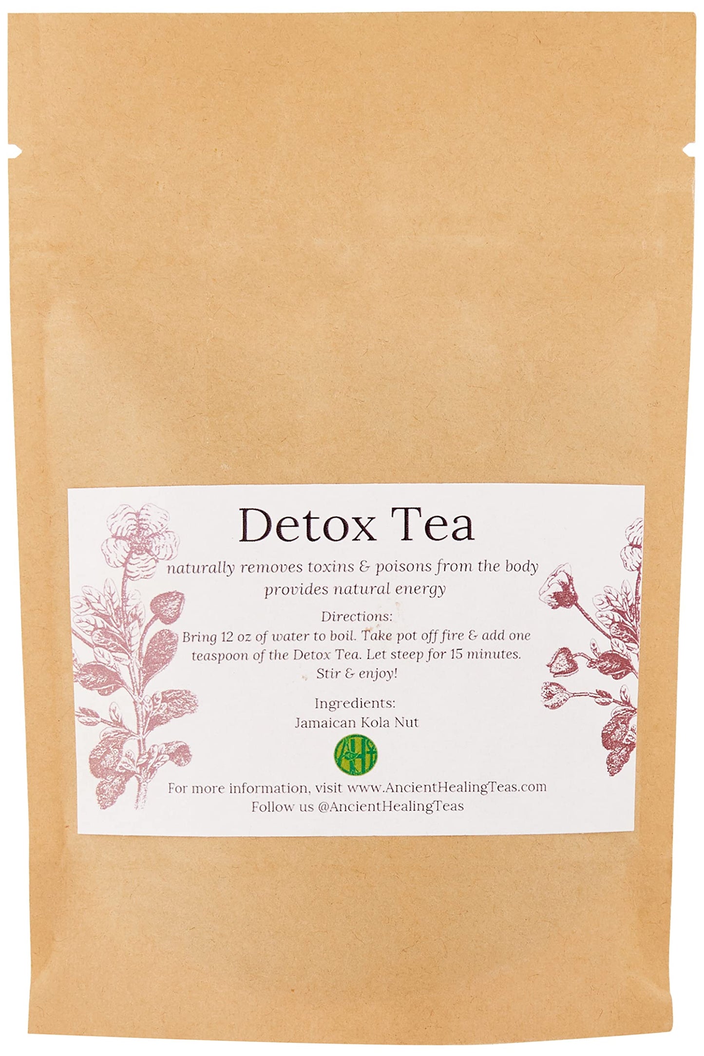 Ancient Healing Teas | Detox Tea | Loose Leaf Tea for Cleansing & Detoxing | Purges the Body of Poisons | Jamaican Kola Nut | 1 oz. | 1 ct.