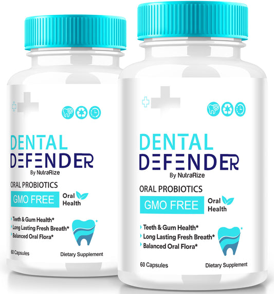 (2 Pack) Dental Defender Capsules, Dental Support Pills, Health Supplement for Teeth, Transform Your Oral Care Routine with Natural Support, DentalDefender Reviews (120 Capsules)