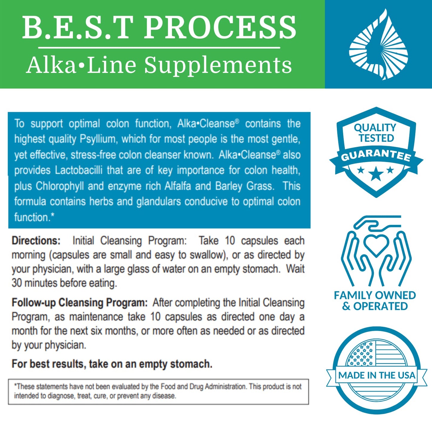 Morter HealthSystem Alka•Cleanse (2 Pack) Best Process Alkaline - Herbal Detox Colon Cleanse & Digestive Distress Formula - Psyllium Husk, Probiotics, Enzymes & Herbs