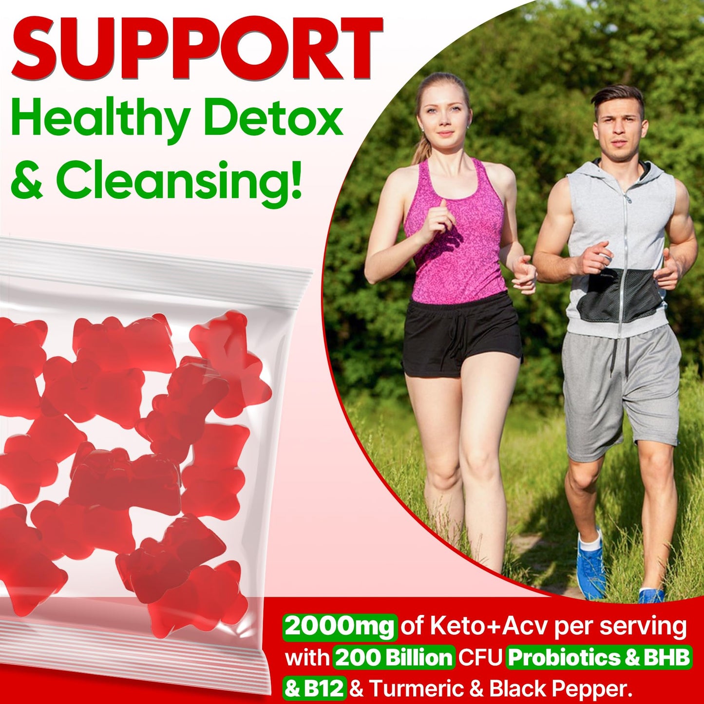 Apple Cider Vinegar Gummies, Advanced ACV Gummy with Probiotics, BHB, B12 and Keto Support - Keto Acv Gummies for Detox, Metabolism, Digestion, Gut & Immune Health - Sugar Free, Vegan, 180 Counts