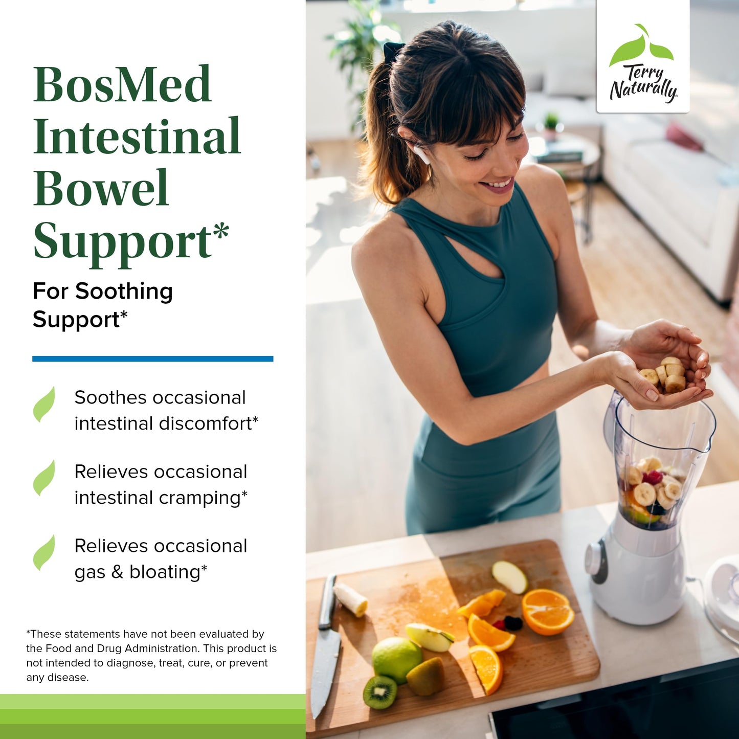 Terry Naturally BosMed Intestinal Bowel Support - Digestive & Intestinal Support Supplement - Gut Health Support with Coriander, Fennel, Carraway & Peppermint - 60 Softgels (Pack of 2)